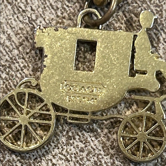 Coach Gold Carriage & Leather Hang Tag - Picture 4 of 5